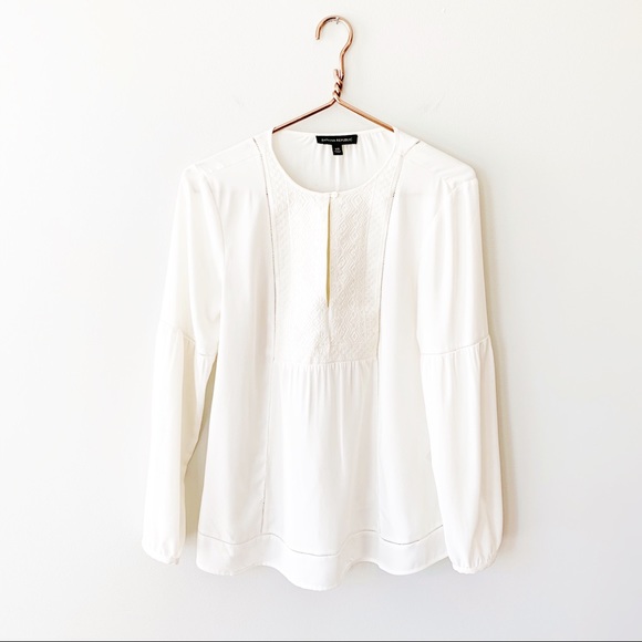 Banana Republic Tops - Banana Republic | White Embroidered Blouse XS